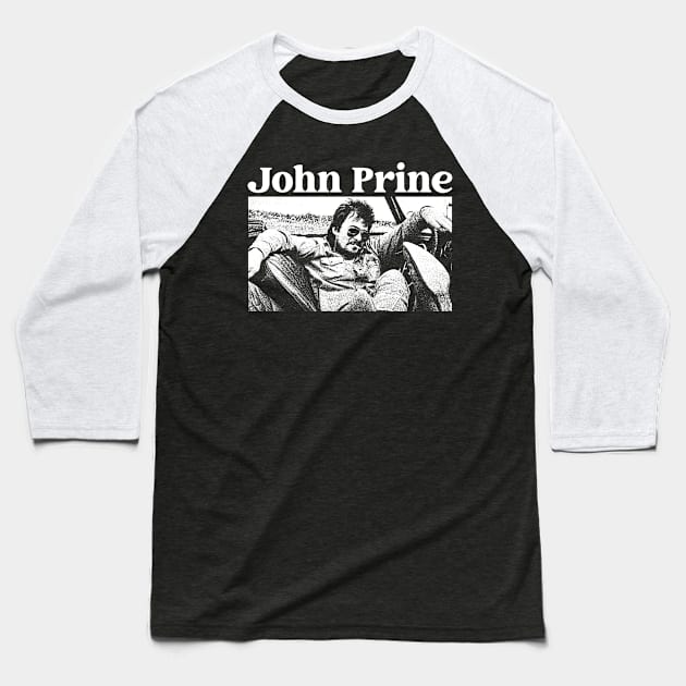 John Prine - FanArt Baseball T-Shirt by Stacy Peters Art